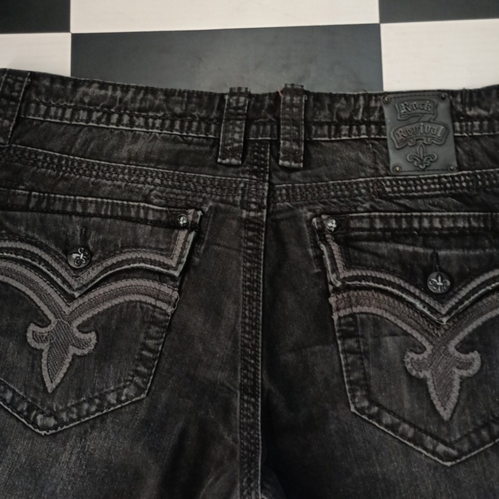 Rock Revival Black Relaxed Men Jeans - Picture 11 of 11